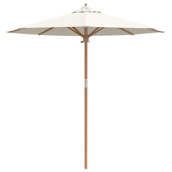vidaXL Garden Parasol Cream White Ø 217 x 230 cm Bamboo