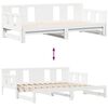 vidaXL Daybed with Trundle and Drawers without Mattress White 80x200 cm