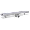 vidaXL Linear Shower Drain Bubble 630x140 mm Stainless Steel
