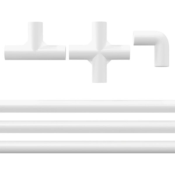 vidaXL PVC Pipe 29 pcs White PP and PE