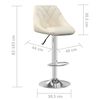 vidaXL Bar Stool 2 pcs Cream Velvet