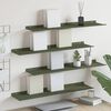 vidaXL Floating Shelf 4 pcs Olive Green 80 x 18 x 2.5 cm Steel