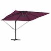 vidaXL Parasol Bordeaux red 286 x 285 x 270 cm Aluminium