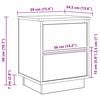 vidaXL Bedside Cabinet 2 pcs Concrete Grey 39 x 34.5 x 50 cm