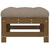 vidaXL Garden Footstool with Cushion Honey Brown Solid Wood Pine