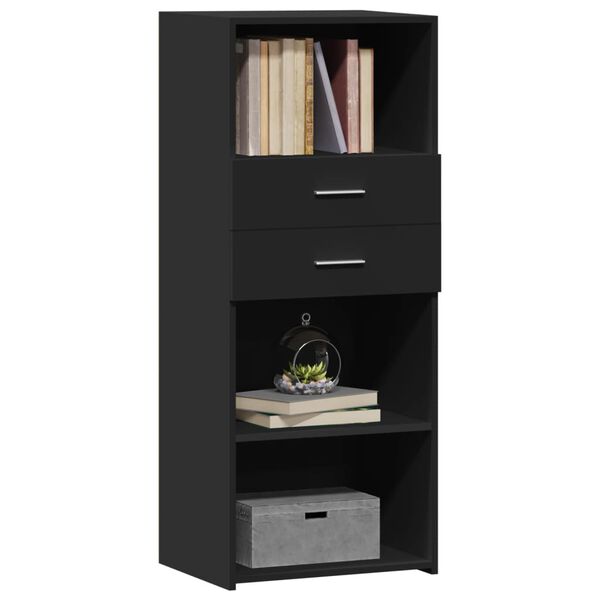 vidaXL Highboard Black 50x42.5x124 cm Engineered Wood