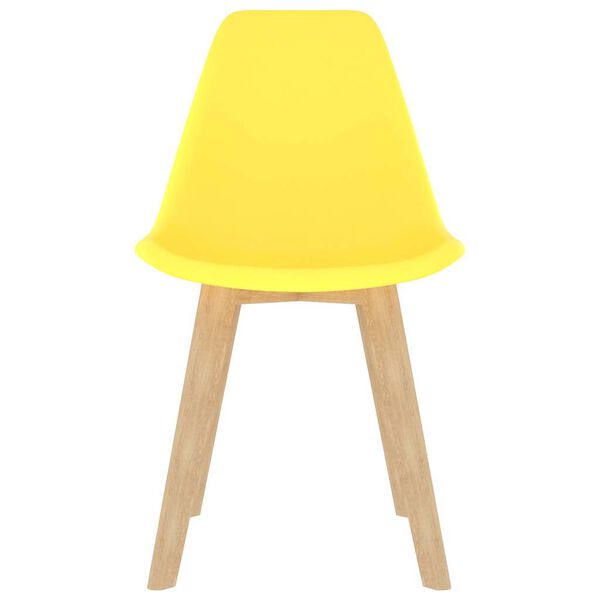 vidaXL Dining Chairs 6 pcs Yellow Plastic