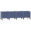 vidaXL Garden Planter with Wheels Blue Grey 160 x 40 x 48 cm PP