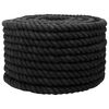 vidaXL Cotton Rope 24 mm 50 m Black 100% Cotton