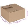vidaXL Folding Box 50 pcs Natural 15 x 15 x 8 cm Cardboard
