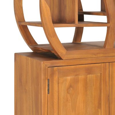 vidaXL Cabinet with Yin Yang Shelf 70x30x130 cm Solid Teak Wood