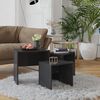 vidaXL Nesting Coffee Tables 3 pcs High Gloss Grey Engineered Wood