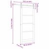 vidaXL Sliding Door White 86 x 198.5 cm Solid Pine Wood