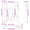 vidaXL Garden Gate 100x125 cm Corten Steel Grass Design