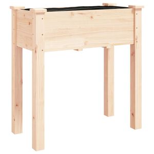 vidaXL Planter with Liner 71x37x76 cm Solid Wood Fir