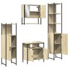 vidaXL 4 Piece Bathroom Furniture Set Sonoma Oak Engineered Wood