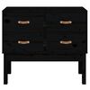 vidaXL Console Cabinet Black 90x40x78 cm Solid Wood Pine