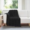 vidaXL Throw Blanket Black 150 x 130 cm Fleece