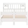 vidaXL Bookcase Bed without Mattress White 140x190cm Solid Wood Pine
