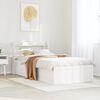 vidaXL Bed Frame with Headboard White 90x190 cm Single Solid Wood Pine