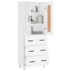 vidaXL Highboard White 69.5x34x180 cm Engineered Wood