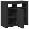 vidaXL Sideboard with LED Lights Black 80x35x75 cm