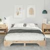 vidaXL Bed Frame Brown 140 x 210 cm Solid Pine Wood
