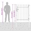 vidaXL Fence Gate Grey 100 x 120 cm Powder coated steel