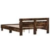 vidaXL Bed Frame without Mattress Smoked Oak 140x200 cm