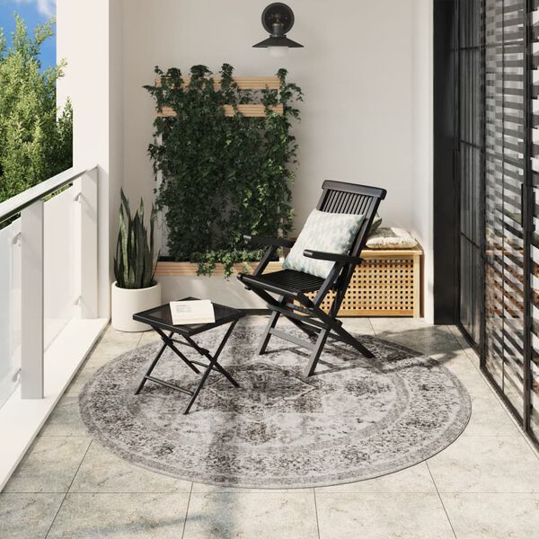 vidaXL Rug ARBIZU Indoor and Outdoor Vintage Design &Oslash; 200 cm