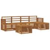 vidaXL Outdoor Sofa Set 6 pcs Natural Solid Acacia Wood