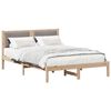 vidaXL Bed Frame with Upholstered Headboard Taupe 140 x 190 cm