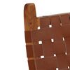 vidaXL Folding Relaxing Chair Brown Real Leather