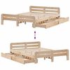 vidaXL Bed frame without Mattress 150x200 cm King Size Solid Wood Pine
