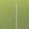 vidaXL Fence with Post Silver 1.5 x 25 m Steel