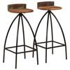 vidaXL Bar Chairs 2 pcs Solid Reclaimed Wood