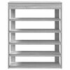 vidaXL Shoe Rack Grey Sonoma 80x30x98 cm Engineered Wood