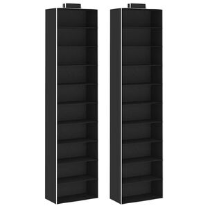 vidaXL Hanging Closet Organisers 2 pcs with 10 Shelves Fabric