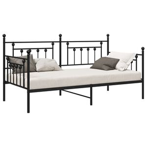 vidaXL Daybed Frame Black 100 x 190 cm Steel