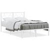 vidaXL Metal Bed Frame without Mattress with Headboard White 120x190cm
