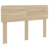 vidaXL Bed Frame with Headboard Sonoma 140 x 200 cm Solid Pine Wood