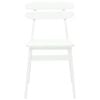 vidaXL Dining Chair 2 pcs White Solid Rubber Wood