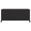 vidaXL TV Cabinet Black 100.5x39x43.5 cm Steel