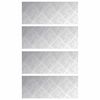 vidaXL Stair Tread 4 pcs 50 x 20 cm Silver Aluminium Rectangular