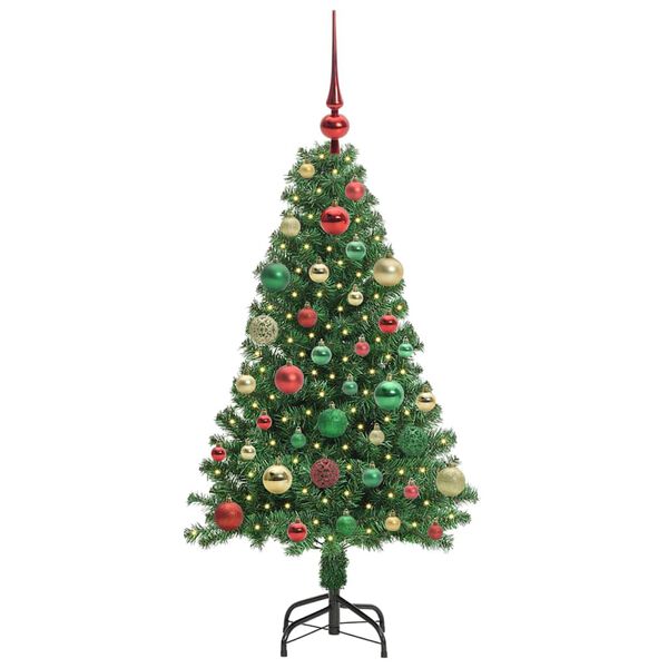 vidaXL Artificial Christmas Tree with 150 LEDs with Stand Green 120 cm