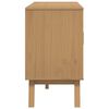 vidaXL Sideboard OLDEN White and Brown 114x43x73.5 cm Solid Wood Pine