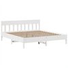 vidaXL Bed Frame without Mattress White 180x200 cm Super King Solid Wood Pine