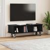 vidaXL TV Stand Black Oak 100 x 35 x 35 cm Engineered Wood