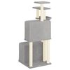 vidaXL Cat Tree with Sisal Scratching Posts Light Grey 122 cm