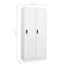 vidaXL Wardrobe White 80x50x180 cm Steel